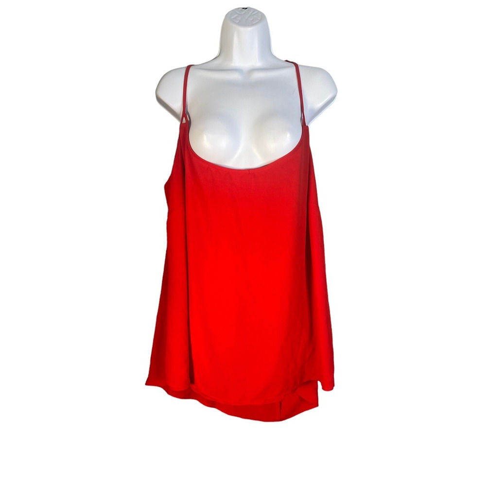 City Chic Womens Tank Top Scoop Neck Sleeveless Red Size Small